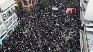 Μεγαλειώδης συγκέντρωση στην Αλεξανδρούπολη για τα Τέμπη (video)