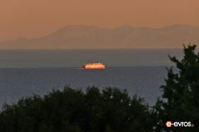 The ship on its journey to Samothraki