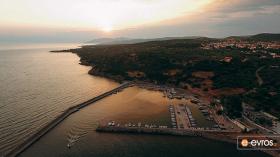 Makri's small traditional port from above.