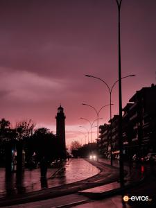 The sky of Alexandroupoli in all shades of pink