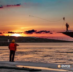 The port of Samothrace in the golden light of sunset