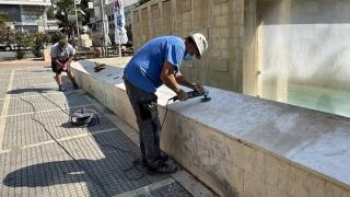 Σβήσιμο γκράφιτι και συνθημάτων στην Αλεξανδρούπολη
