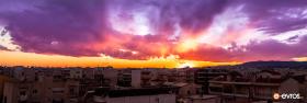 Panoramic sunset in Alexandroupoli