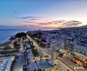 Aerial view of Alexandroupoli from the Faros square