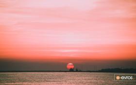 Colorful view from the port of Alexandroupolis