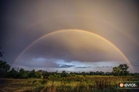 Double rainbow in the field of Orestiada