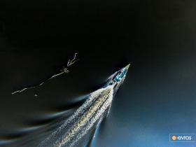 A fisherman of Evros Delta as he goes for his fish