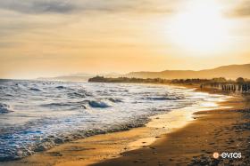 Afternoon shot from a beach in Alexandroupoli