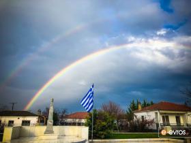 Double rainbow above Tychero Evros