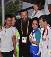 Η ομάδα της Ρωσίας των Special Olympics σε λάτιν πάρτυ στον Ορίζοντα.