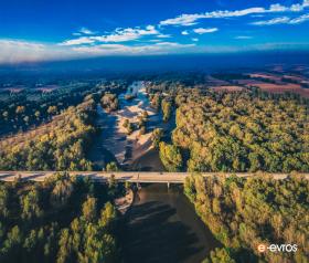 Flying over Ardas River