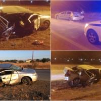 Τροχαίο στο Μοναστηράκι - Κόπηκε κυριολεκτικά στα δύο το αυτοκίνητο