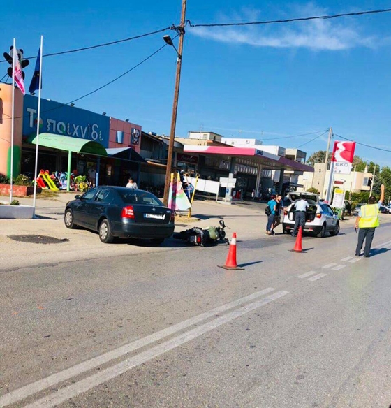 Οδηγός μηχανής στην Αλεξανδρούπολη είχε άγιο…που λέγεται κράνος! (βίντεο)
