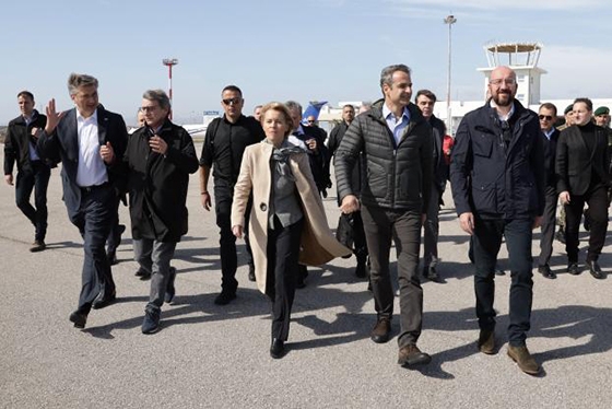 Φωτογραφία αρχείου από την άφιξη του Σαρλ Μισέλ & του Μητσοτάκη στην Αλεξανδρούπολη