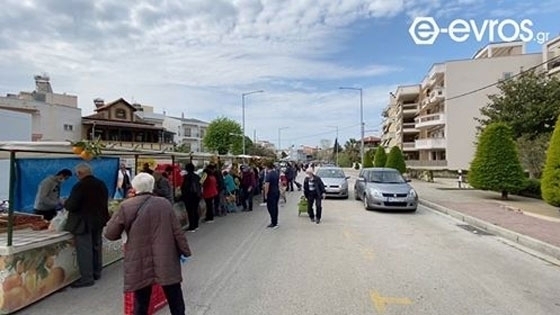 Λαϊκή αγορά στην Αλεξανδρούπολη.
