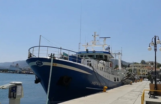 Έρευνα με το σκάφος Μεγαλόχαρη για τα αλιεύματα του βορείου Αιγαίου.